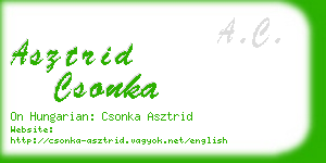 asztrid csonka business card